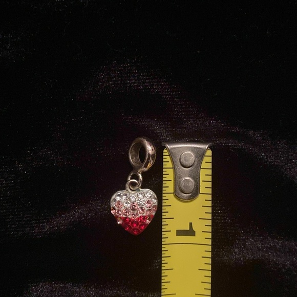 Davinci Beaded Transition Heart Red Pendant - Picture 5 of 6